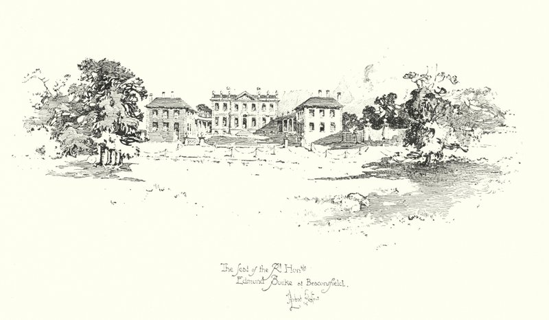 The Seat of Edmund Burke, Beaconsfield by Herbert (after) Railton