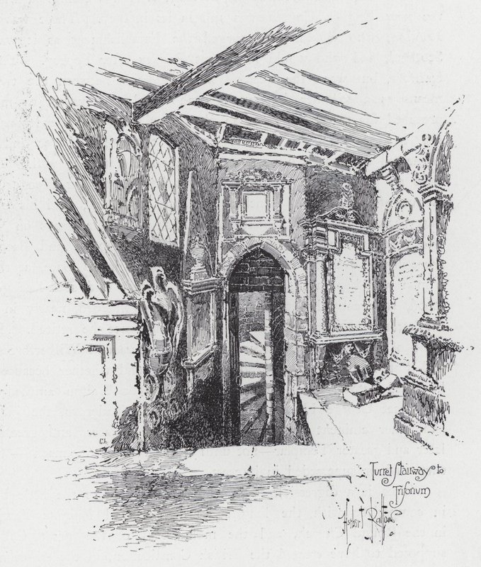 Turret Stairway to Triforium by Herbert (after) Railton