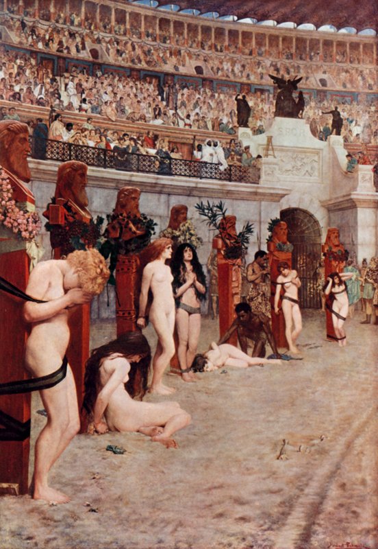 Christians to the Lions by Herbert Gustave Schmalz