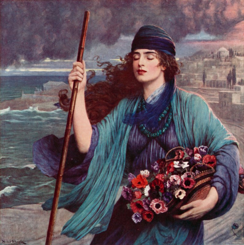 Nydia, the Blind Girl of Pompeii by Herbert Gustave after Schmalz