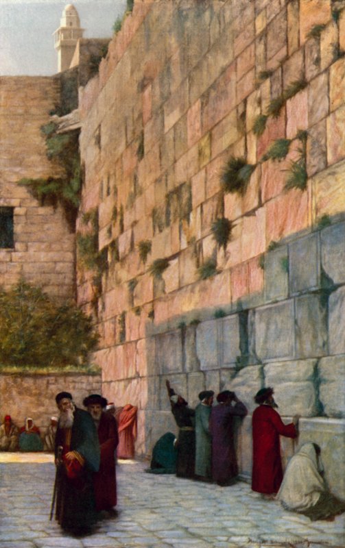 The Wall of Lamentation, Jerusalem by Herbert Gustave after Schmalz