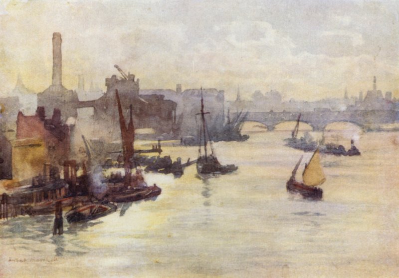 Autumn Afternoon, from Southwark Bridge by Herbert Menzies (after) Marshall