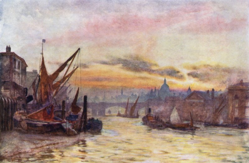 Low Tide at Southwark by Herbert Menzies (after) Marshall