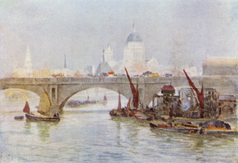 South End of Waterloo Bridge by Herbert Menzies (after) Marshall