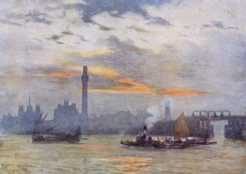 Sunrise at Lambeth by Herbert Menzies (after) Marshall