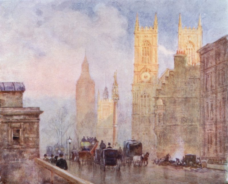 The End of Victoria Street, Westminster by Herbert Menzies (after) Marshall