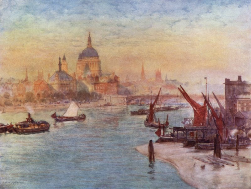 View from Waterloo Bridge by Herbert Menzies (after) Marshall