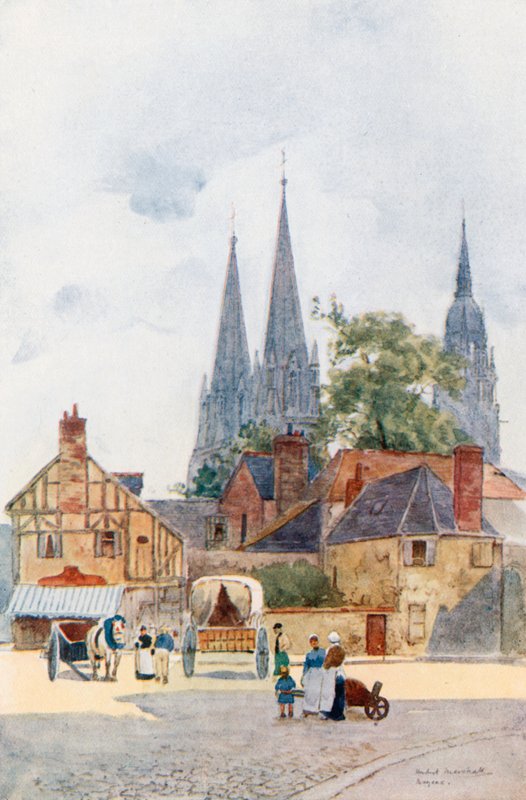 A Street Corner, Bayeux by Herbert Menzies Marshall