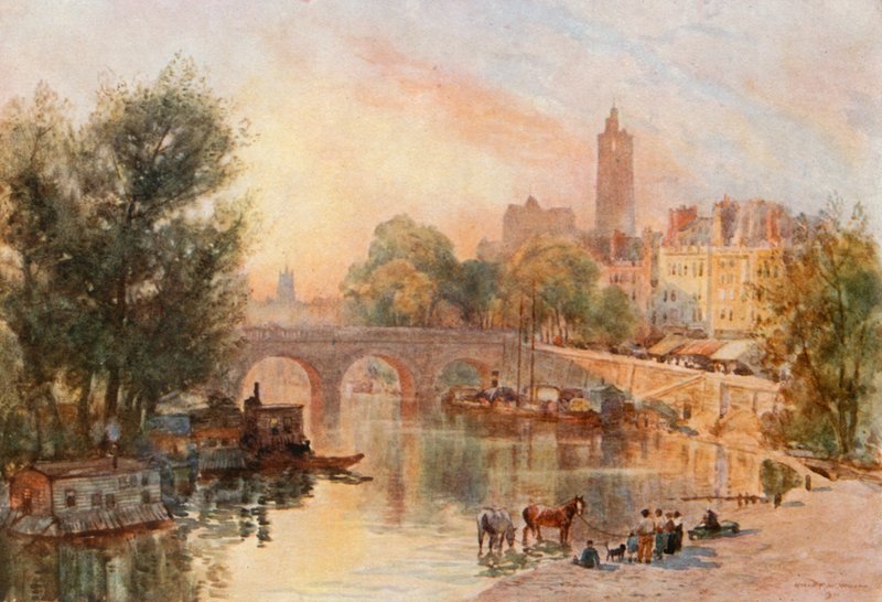 The Pont Marie, Paris by Herbert Menzies Marshall