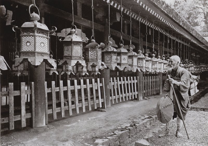 A Pilgrim at the Kasuga Temple, Nara by Herbert Ponting