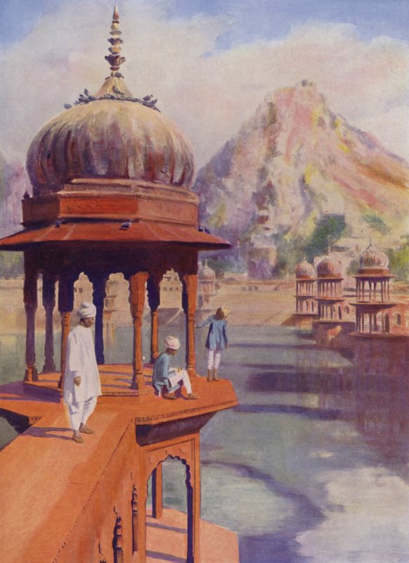 Sacred Tank, Alwar, Rajasthan, India by Herbert Ponting