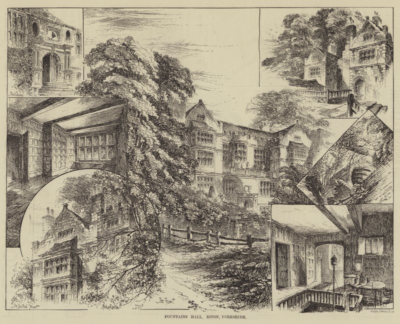 Fountains Hall, Ripon, Yorkshire by Herbert Railton