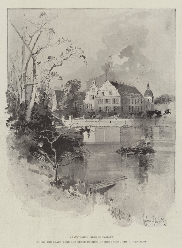 Kranichstein, near Darmstadt, Where the Grand Duke and Grand Duchess of Hesse Spend Their Honeymoon by Herbert Railton