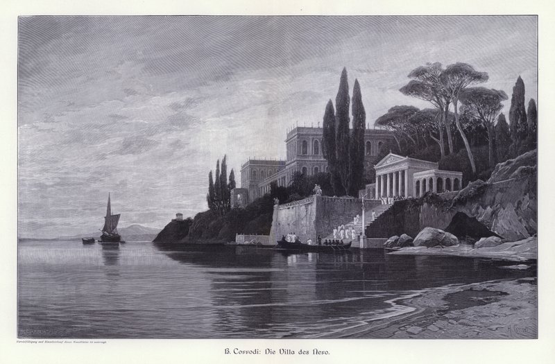 The Villa of Nero by Herman David Salomon Corrodi