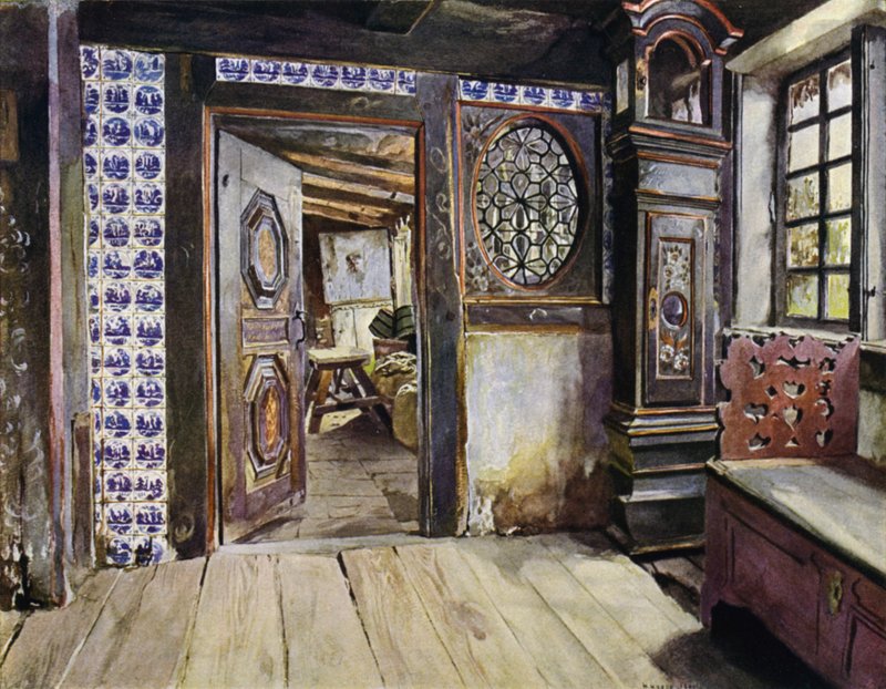 Hall in the E Harden House in Neuengamme, near Hamburg by Hermann Haase