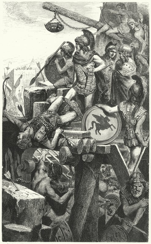 Alexander the Great Laying Siege to Tyre, 332 BC by Hermann Vogel