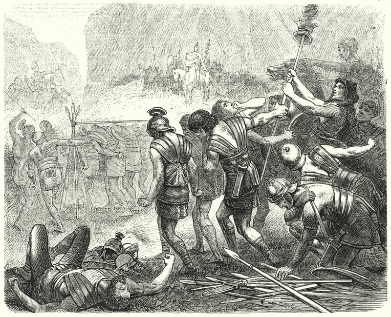 Humiliation of the Roman Army by the Samnites at the Caudine Forks, 321 BC by Hermann Vogel