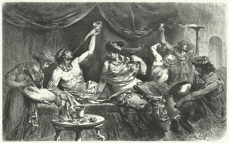 Roman Bacchanal at the Time of Messalina, 1st Century by Hermann Vogel