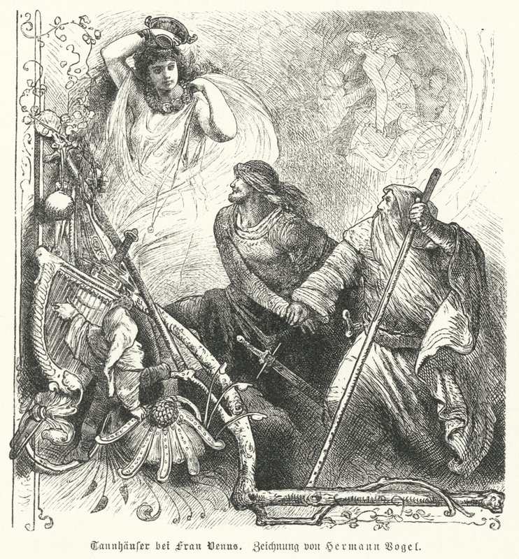 Tannhauser with Venus by Hermann Vogel