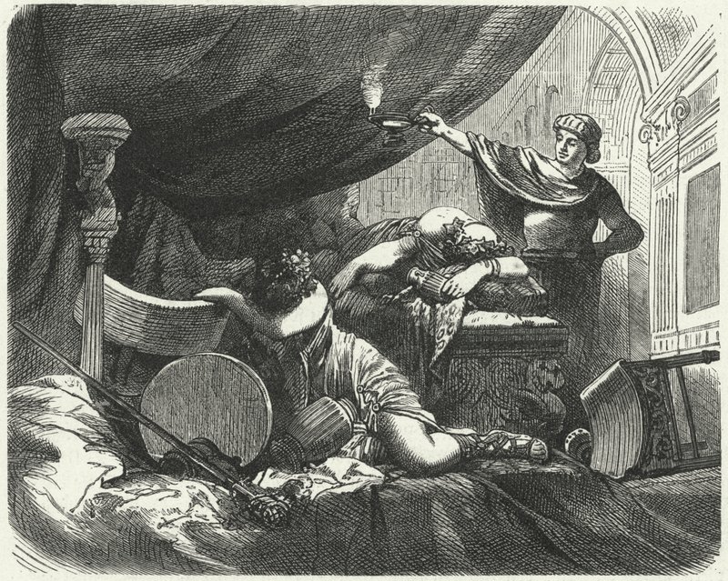 The Morning After a Roman Feast by Hermann Vogel