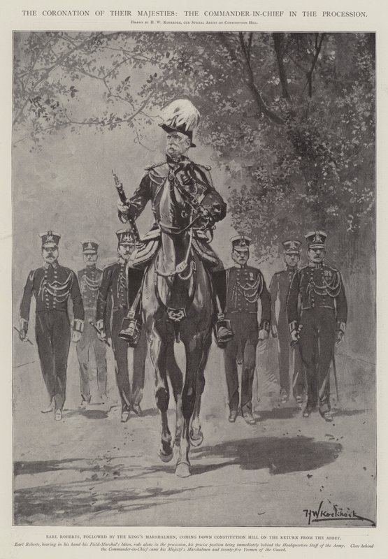 The Coronation of Their Majesties, the Commander-in-Chief in the Procession by Hermanus Willem Koekkoek