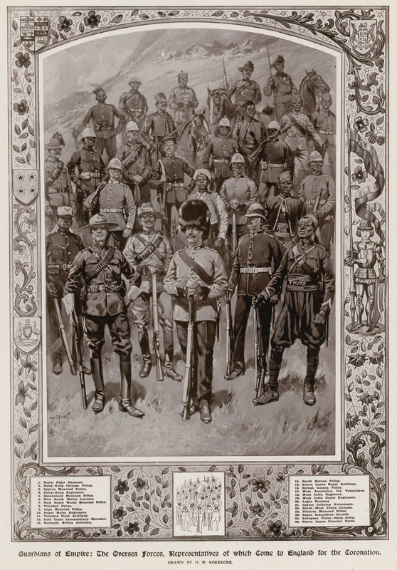 The Overseas Forces, Representatives of Which Came to England for the Coronation of King George V by Hermanus Willem Koekkoek