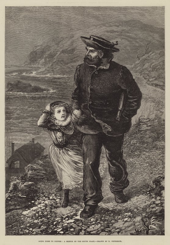 Going Home to Dinner, a Sketch on the South Coast by Horace Petherick
