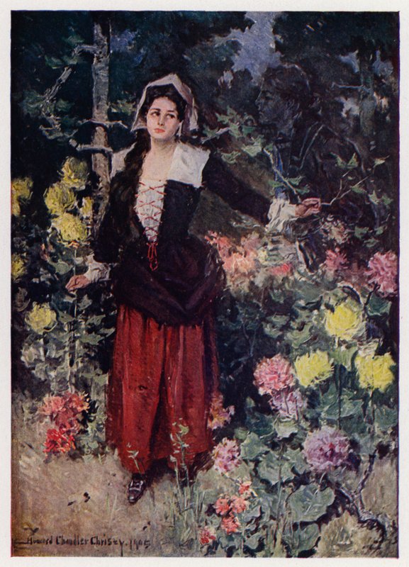 Illustration for Evangeline, A Tale of Arcadie, by Henry Wadsworth Longfellow by Howard Chandler (after) Christy