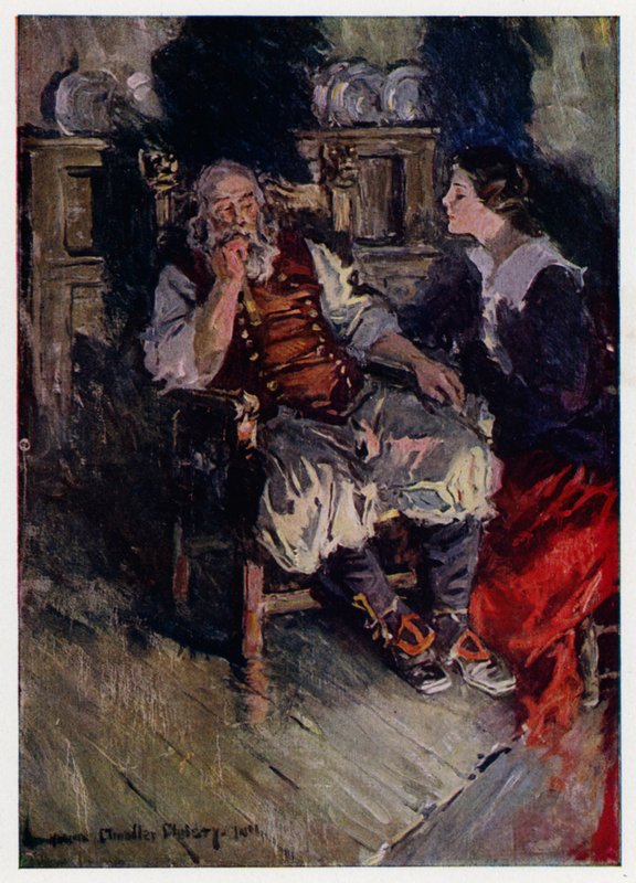 Illustration for Evangeline, A Tale of Arcadie, by Henry Wadsworth Longfellow by Howard Chandler (after) Christy
