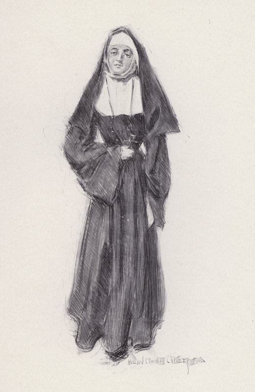 Illustration for Evangeline, A Tale of Arcadie, by Henry Wadsworth Longfellow by Howard Chandler (after) Christy