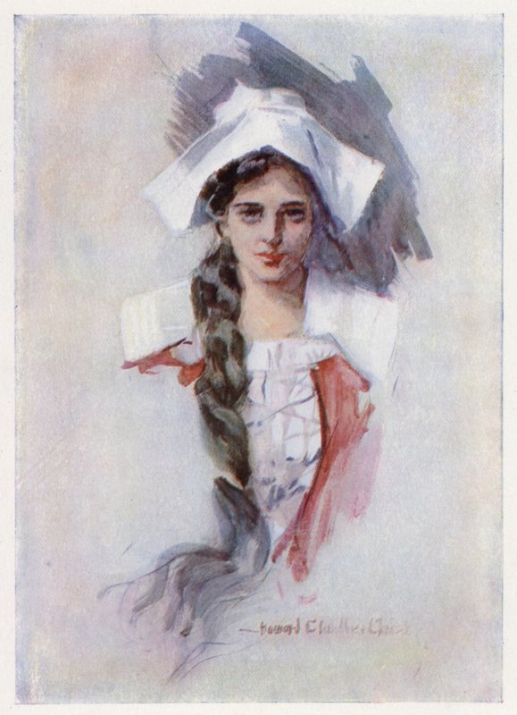 Illustration for Evangeline, A Tale of Arcadie, by Henry Wadsworth Longfellow by Howard Chandler (after) Christy