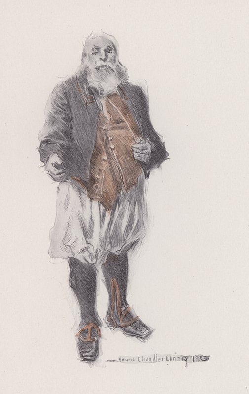 Illustration for Evangeline, A Tale of Arcadie, by Henry Wadsworth Longfellow by Howard Chandler (after) Christy