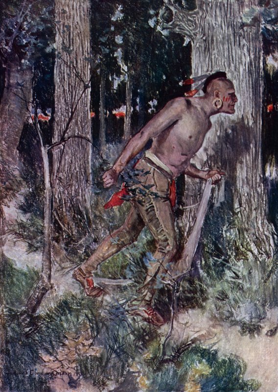 Illustration for The Courtship of Miles Standish by Henry Wadsworth Longfellow by Howard Chandler (after) Christy