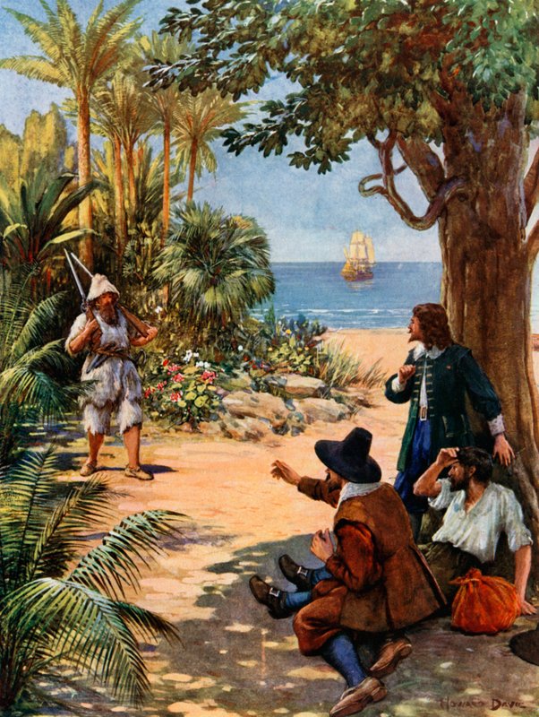 Illustration for Robinson Crusoe by Howard Davie