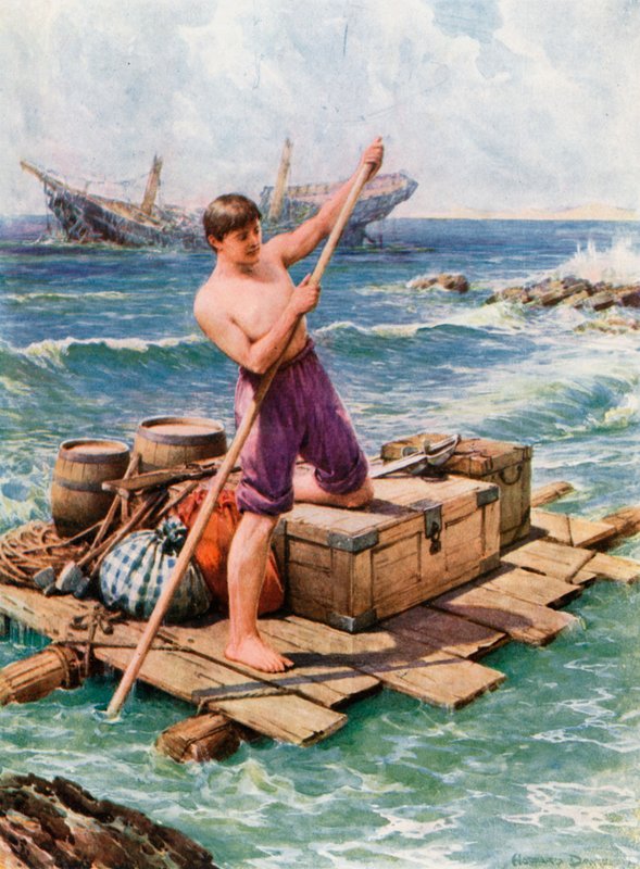 Illustration for Robinson Crusoe by Howard Davie