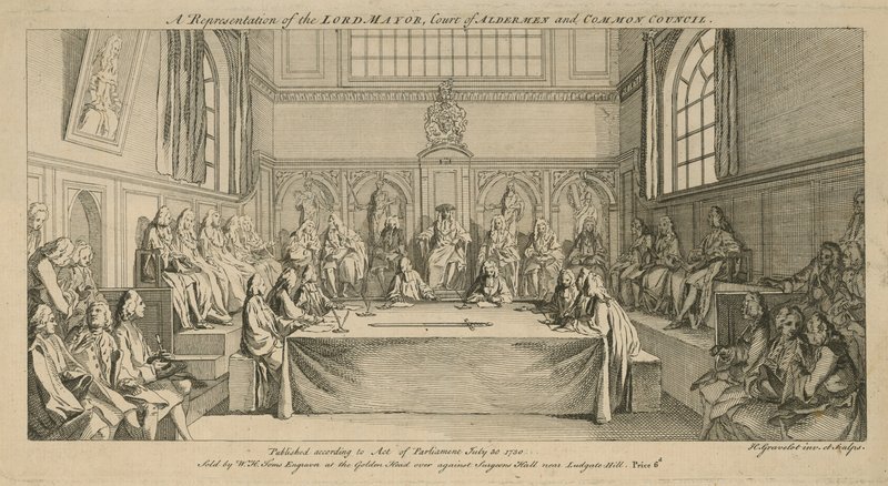 A Representation of the Lord Mayor, Court of Aldermen and Common Council by Hubert Francois Gravelot