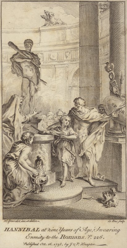 Hannibal at Nine Years of Age, Swearing Enmity to the Romans by Hubert Francois Gravelot