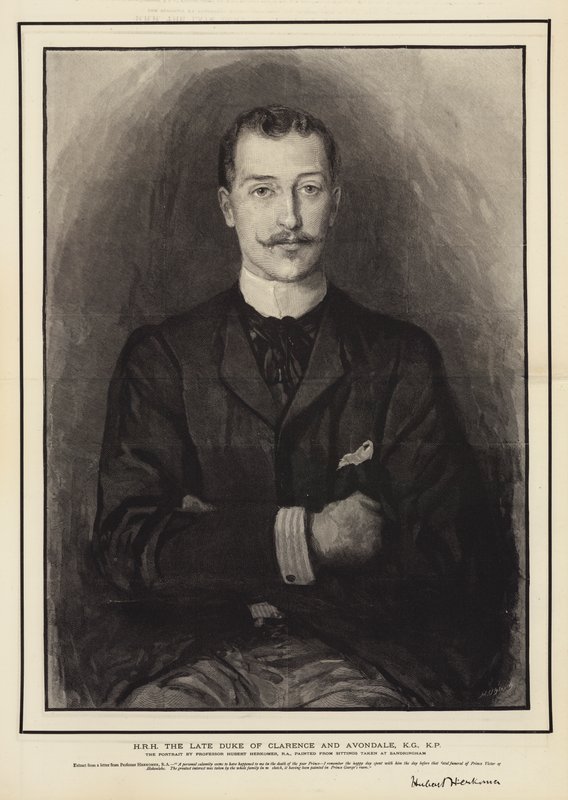 HRH the Late Duke of Clarence and Avondale, KG, KP by Hubert von Herkomer