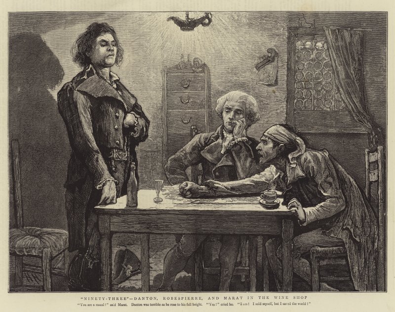 Ninety-Three, Danton, Robespierre, and Marat in the Wine Shop by Hubert von Herkomer