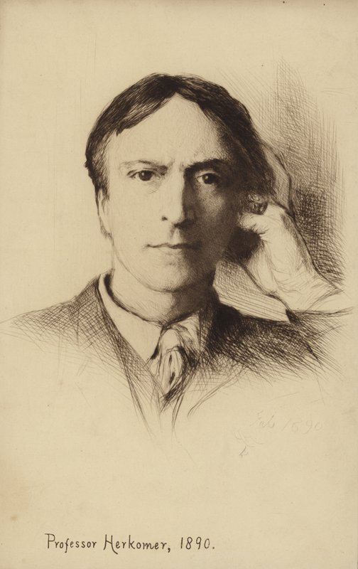 Self Portrait of British Artist Hubert Herkomer by Hubert von Herkomer