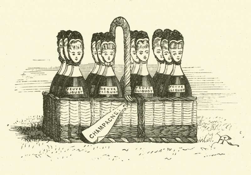Champagne and Women by Hugh Rowley