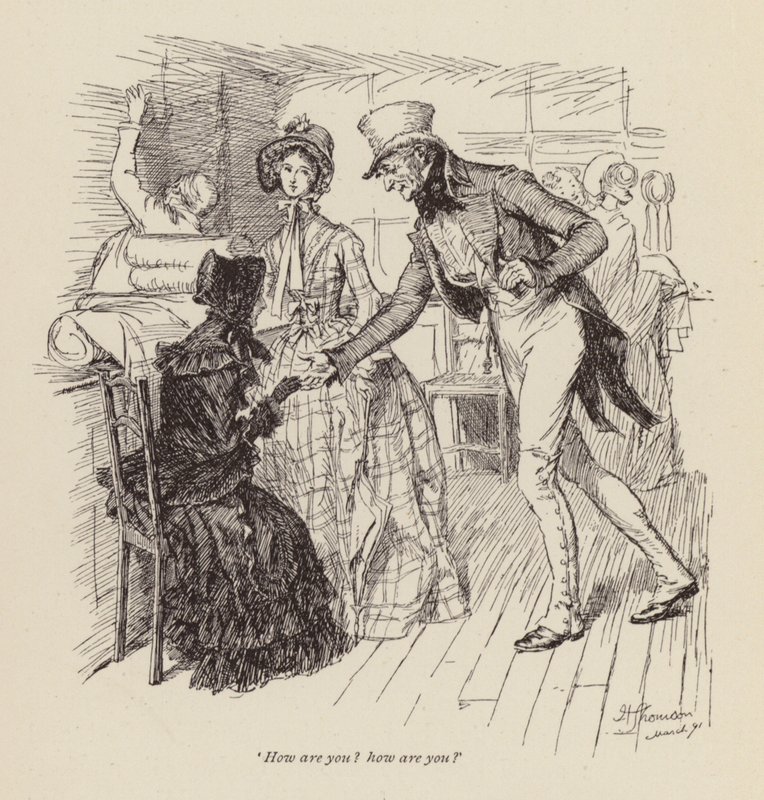Illustration for Cranford by Mrs Gaskell by Hugh Thomson