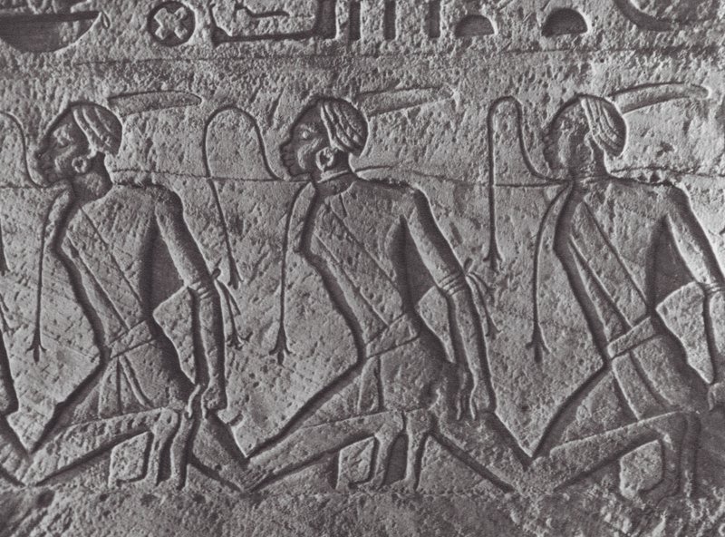 Africa: Egyptian relief, transport of prisoners, in Nubia by Hugo Adolf Bernatzik
