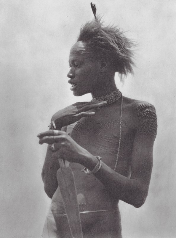 Africa: Nuer Warrior with Tribal Mark on Forehead by Hugo Adolf Bernatzik