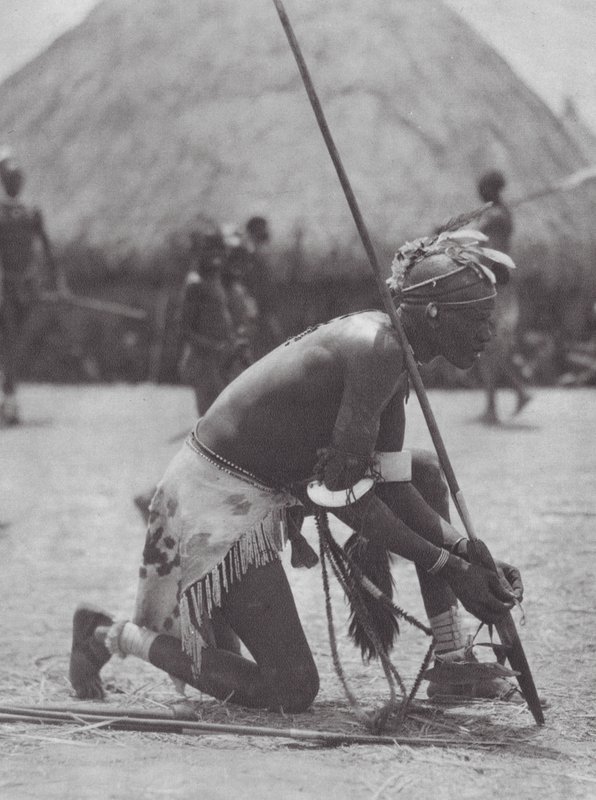 Africa: Shilluk in festal garb by Hugo Adolf Bernatzik