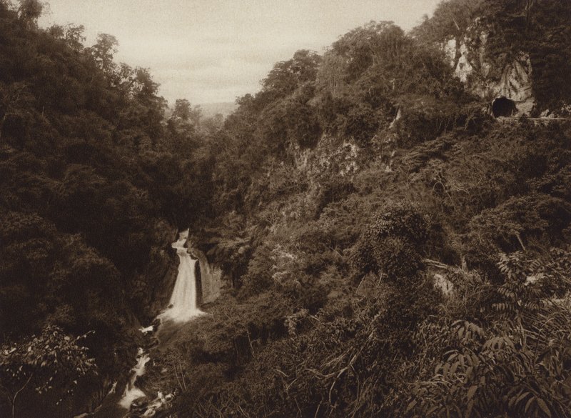 Mexico: Atoyac, Waterfall by Hugo Brehme