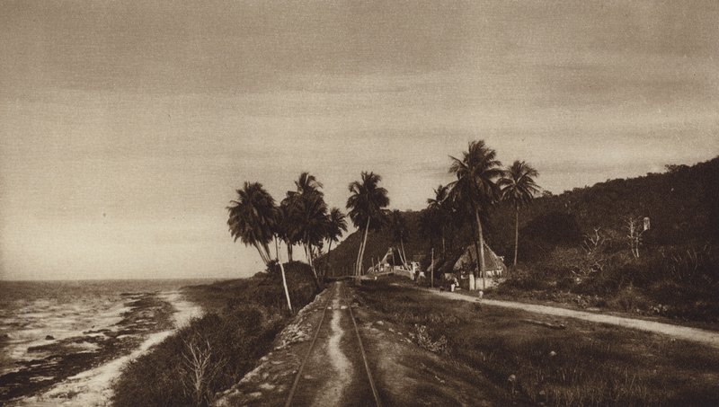 Mexico: Campeche, Street through Lerma by Hugo Brehme