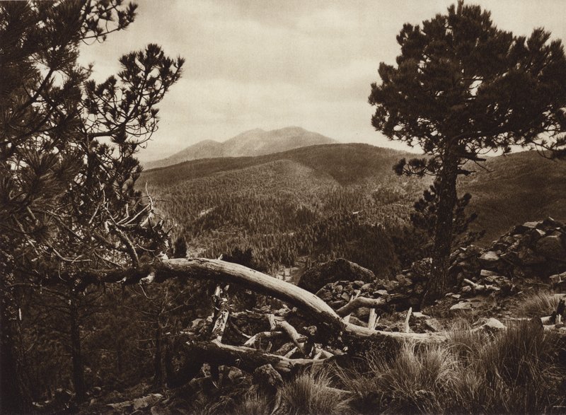 Mexico: El Ajusco, seen from San Miguel by Hugo Brehme