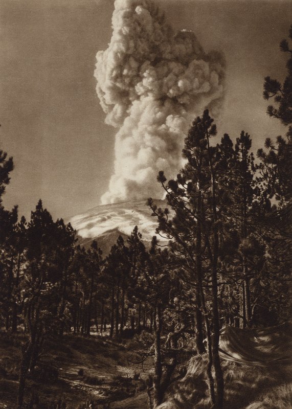 Mexico: Eruption of Popocatepetl, seen from Tlamacas by Hugo Brehme