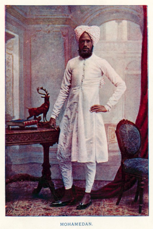 Indian Natives: Mohamedan (colored photo) by Indian photographer